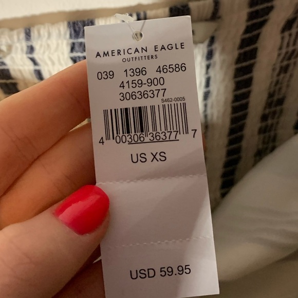 American Eagle Striped Jumpsuit - Picture 6 of 6